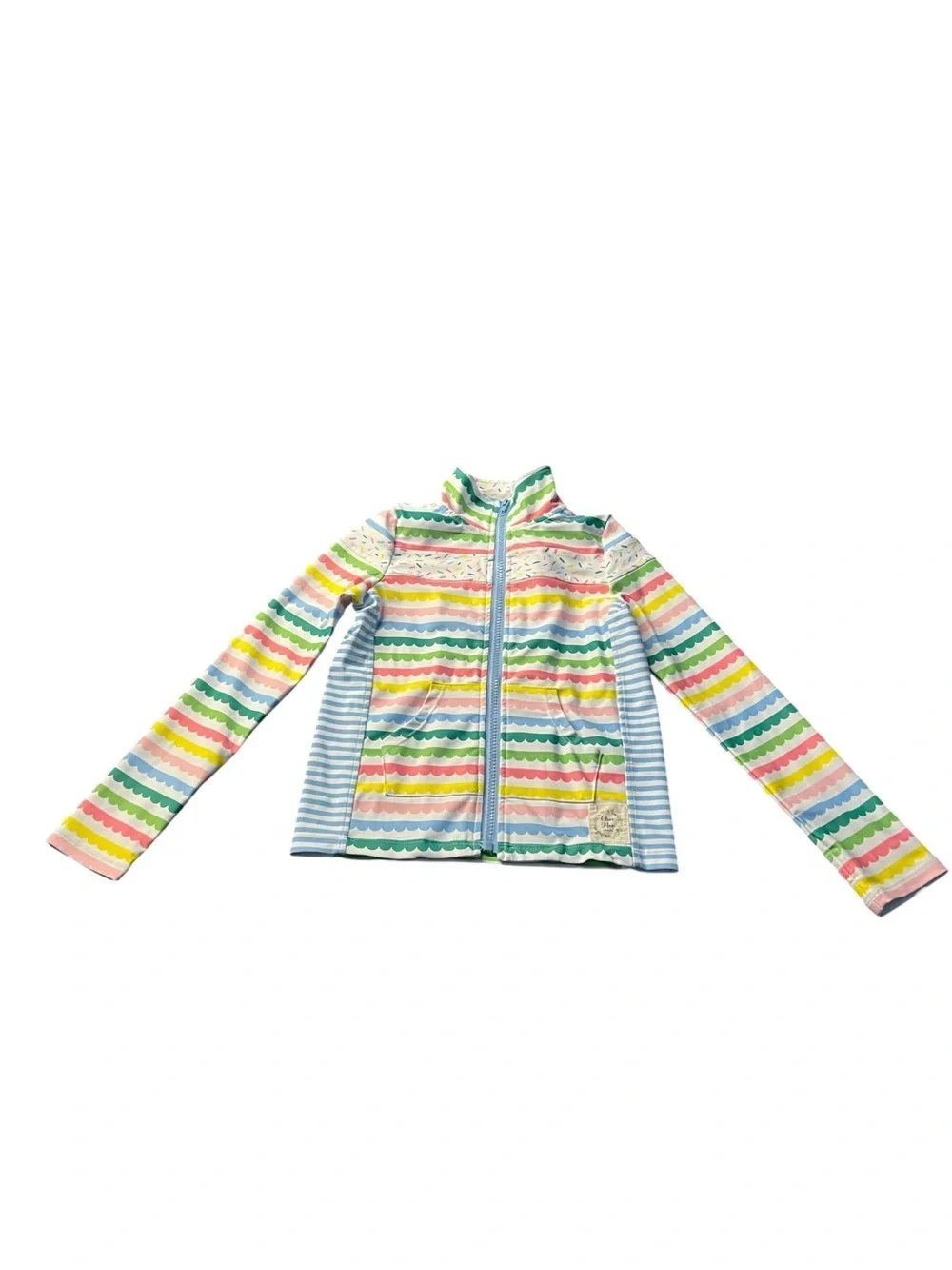 Olive Mae Kids Striped Swim Coverup Jacket - Multicolor Size 3T